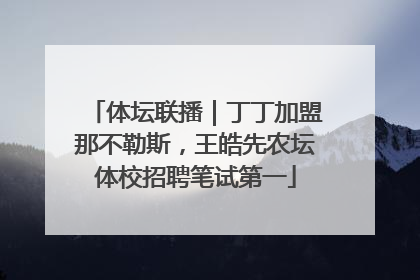 体坛联播｜丁丁加盟那不勒斯，王皓先农坛体校招聘笔试第一